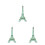 3Pièces Puzzle Bois Vert 3D Tour Eiffel Jouet Ludo-Éducatif 2