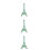 3Pièces Puzzle Bois Vert 3D Tour Eiffel Jouet Ludo-Éducatif 6