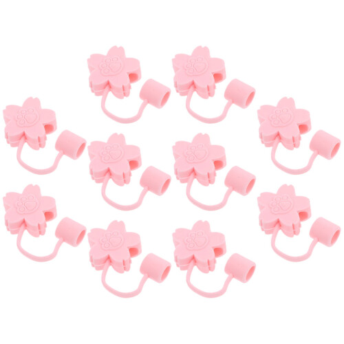 50Pièces Couvre- Silicone Rose Protection Réutilisable 2