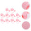 50Pièces Couvre- Silicone Rose Protection Réutilisable 7