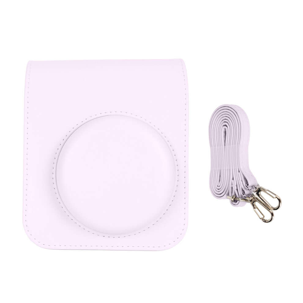 Pu Leather Camera Case For Instax Mini12, Fashionable Design With Adjustable Shoulder Strap And Soft Interior, Compact Size Waterproof Dustproof 9071309175363