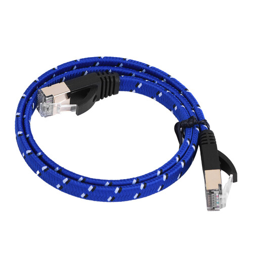 Καλώδιο RJ45Ethernet STP Καλώδια Νάιλον Πλεγμένα Επιχρυσωμένα Βύσματα Υψηλής