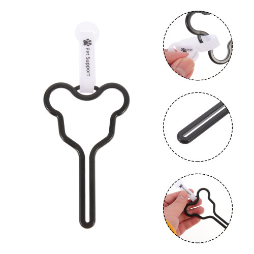 8Pièces Support Crottes PP Noir Clip Fixation 1