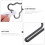8Pièces Support Crottes PP Noir Clip Fixation 11