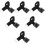 6Pcs Durable Black Cello Strap Floor Holder Portable Anti-Skid Strap 9
