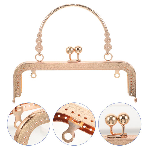 4Pièces Cadres Fermoirs Sac À Main Métal Marron Pour DIY 2