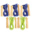15Pcs Wooden Handle Skipping Rope Exercise Jump Rope Assorted Colors 2