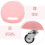 Roue Abdominal Rose Pour Exercices À 8