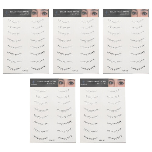25Sheets False Eyelash Stickers Black Lower Lash Tattoos Makeup Tool 2