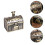 2Pcs Compact Golden Metal Baby Teeth Keepsake Storage Boxes 11