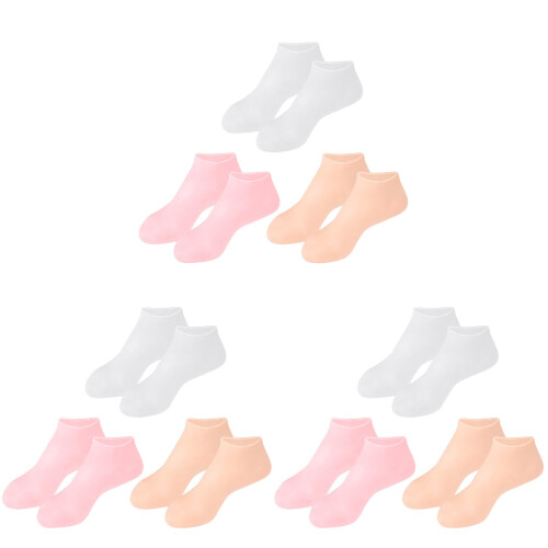 Gel Ankle Socks Elastic Moisturizing Foot Care Assorted Colors 2