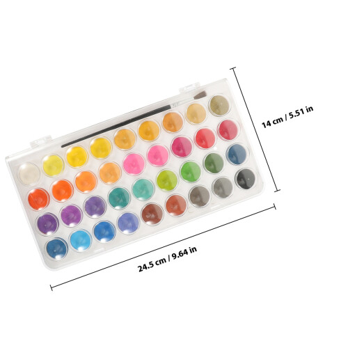 1Set Wit Waterverf Palet Nylon Plastic Draagbare Tekenset 1
