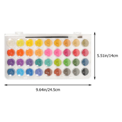 1Set Wit Waterverf Palet Nylon Plastic Draagbare Tekenset 2