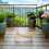 Grand Plateau Bois Beige Base Pot Fleurs Drainage Efficace 5
