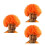 3Pièces Perruques Masquerade Orange Élastiques Pour Fête Carnaval 5