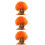 3Pièces Perruques Masquerade Orange Élastiques Pour Fête Carnaval 7