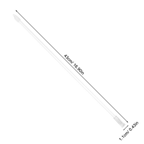 2Pcs Vertical Window Blind Rod Transparent Hook Design Sturdy PP 1