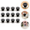 24Pcs Simple Black Pot Lid Knobs Heat-Resistant Pan Cover Accessories 8