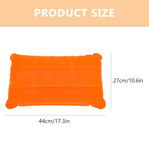 2Pièces Oreiller Gonflable Ergonomique En Velours Orange Camping 1