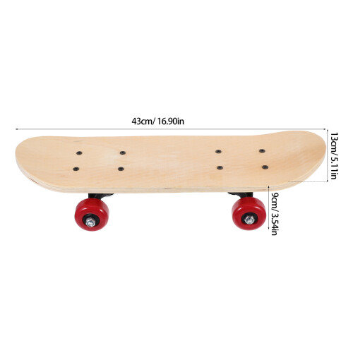 2Pcs Hand-Painted 43Cm Double-Sided Skateboard Deck For Kids 1