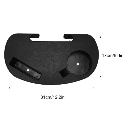 2Pcs Black Durable Multi-Function Chair Beverage Tray Portable Holder 1