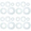 20Pcs Flexible Plastic Quilting Rulers Grey Patchwork Sewing Tools 6