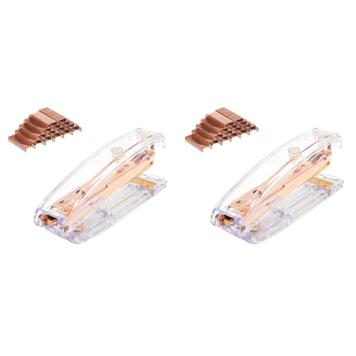 2Pcs Assorted Office Desk Stapler Portable Use 2