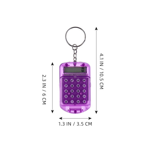 9Pcs Portable Calculator Key Ring Mini Electronic Student Calculators 1