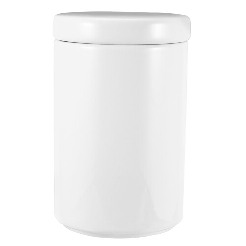 2Pcs Ceramic Food Storage Canisters White with Sealed Cover 1