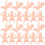 90Pcs Adorable Small Plastic Babies Pink Decoration Gift 2