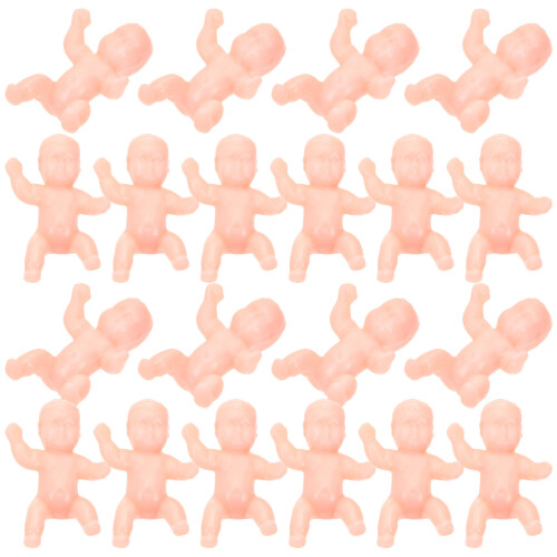90Pcs Adorable Small Plastic Babies Pink Decoration Gift 1