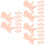 90Pcs Adorable Small Plastic Babies Pink Decoration Gift 7