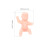 90Pcs Adorable Small Plastic Babies Pink Decoration Gift 10