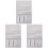 3Pcs Armrest Hanging Storage Organizer Grey Oxford Cloth for Sofa 3