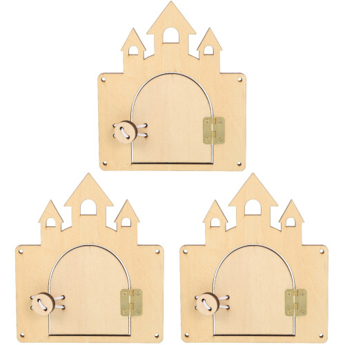 3Sets Interactieve Khaki Busy Board Kinderspeelgoed DIY Educatief 1