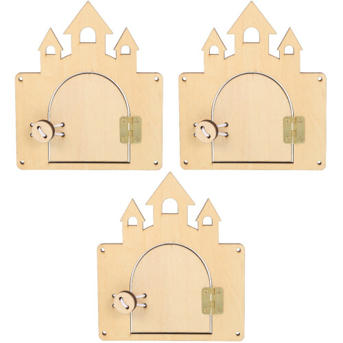 3Sets Interactieve Khaki Busy Board Kinderspeelgoed DIY Educatief 2