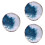 3Pièces Dessous Verre Géométrique En Agate Rond Absorption 6