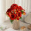 Bouquet di rose artificiali in seta, 5 teste, per casa e ufficio. 5