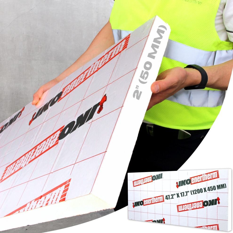 (50 Mm, 10) Pir Insulation Board 1200 X 450 Thermal Panel Aluminum Foil On Both Sides 5061064156206