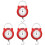4Pcs Portable Hanging Luggage Scale with Hook Assorted Colors Durable 4