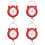 4Pcs Portable Hanging Luggage Scale with Hook Assorted Colors Durable 7