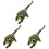 3Pcs Artificial Dinosaur Model Toy Green Plastic Educational Plaything 3