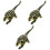 3Pcs Artificial Dinosaur Model Toy Green Plastic Educational Plaything 4