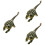 3Pcs Artificial Dinosaur Model Toy Green Plastic Educational Plaything 7