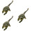 3Pcs Artificial Dinosaur Model Toy Green Plastic Educational Plaything 8