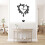 Acrylic Wall Clock with Arabic Numerals, Silent Movement, Heart Shape Decorative Black 8