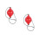 2Pcs Pear Shape Boxing Ball Red PU Reflex Training Bag 11