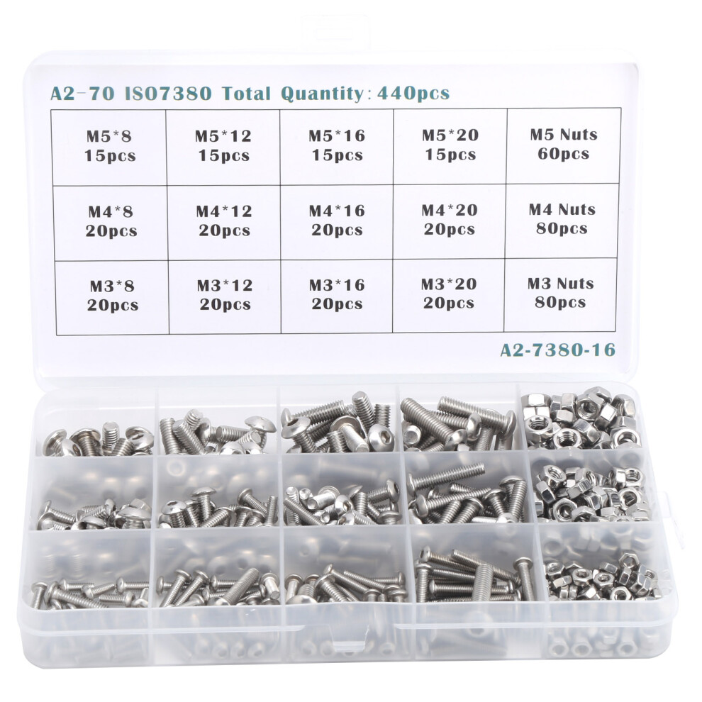 High Strength Hex Socket Head Cap Screws Stainless Steel304anti Corrosion Hex Nuts Fasteners Kit For Ship Assembly Machinery Industries With Multi 9049227952281