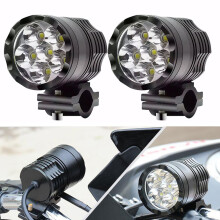 Vanntett motorsykkelspotlightsett med 6 LED-brikker, tåkelys med høy lysstyrke for lastebiler, ATV-er og UTV-er, lang levetid og lavt strømforbruk.