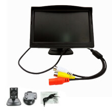 Monitor de câmera de ré com tela LCD TFT colorida e inicialização automática, suporte para entrada de vídeo, ampla compatibilidade e